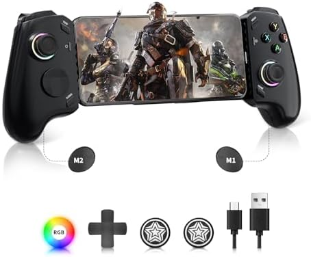 AceGamer Mobile Gaming Controller for iPhone 15 Series/Android(USB-C), Plug & Play Phone Controller with Hall Effect Joysticks/Trigger, Turbo/Progammable, Remote Gamepad for Consoles, Cloud Game by AceGamer