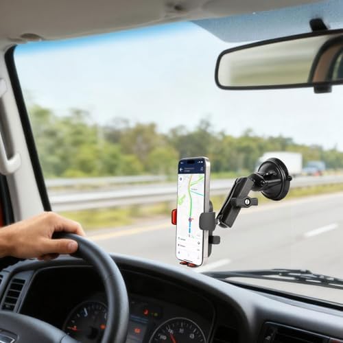 xik 1" Ball Suction Cup Base Mount for Phone Table Action Camera Holder Mount, 3.5" Large Suction Cup Base for Windshield, Compatible with RAM Mounts and Other Standard 1"(25mm) Ball Systems - Image 3