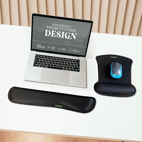 VAGAU Premium Keyboard Wrist Rest and Mouse Pad Wrist Support - Image 2