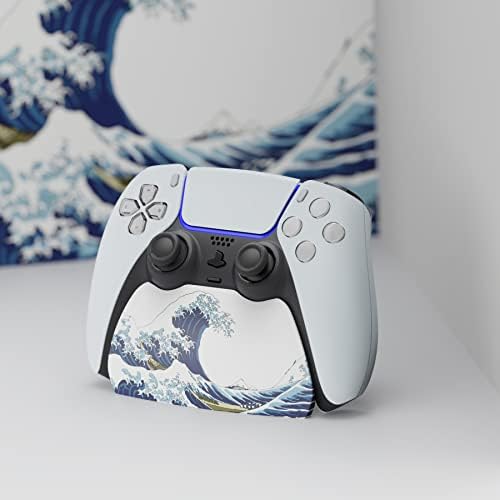 PlayVital The Great Wave Controller Display Stand for ps5, Gamepad Accessories Desk Holder for ps5 Controller with Rubber Pads - Image 5
