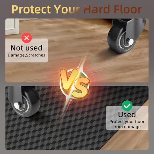 AiBOB Office Chair Mat for Hardwood and Tile Floor - 48"x36"Gaming Chair Mat, Easy Glide Computer Chair Mats, Floor Protector Mat for Home Office - Image 7