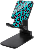 Desktop Adjustable Cheetah Mint Green Leopard Cell Phone Stand by Unknown