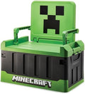 Numskull Minecraft 2-in-1 Toy Storage Box & Folding Chair - Gaming Accessory Organizer with lid and handles for Family Rooms, Official Minecraft Merchandise by Numskull