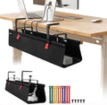 Under Desk Cable Management Tray No Drill, 28Inch Cable Management,Black by SUREUP9
