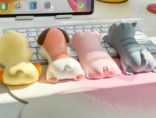Cityhermit Upgrade Ergonomic Memory Foam Wrist Rest Support for Mouse Computer Arm Rest for Desk Cute Animals Wrist Pad Office Supplies Slow Rising PU Wrist Pad (Dog) - Image 4