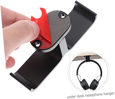 ARTIBETTER Under Desk Headphone Stand with Double Hook Design and Stick Installation Space-Saving Headset Hanger for Home Office and - Image 3