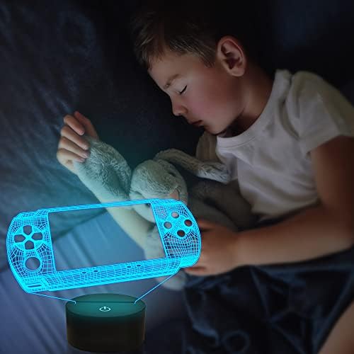 Attivolife Gameped 3D Illusion Lamp, Handheld Game Console Night Light with Remote Control + Timer 16 Color Change Lamps Kids Gamer Room Decor Plug in Cool Festival Birthday Gifts for Boys Men Child - Image 4
