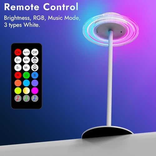 Saturn Rings Battery Operated Lamp- Remote Control, Touch Control, Inspiration from Saturn's Rings, Dynamic Table Lamps, East to Assemble, Sturdy Metal - Image 5