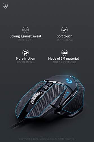 [Grip Upgrade] HOTLINEGAMES 2.0 Plus Mouse Anti Slip Grip Tape Compatible with Logitech G903, G900 Gaming Mouse Skins, Sweat Resistant, Cut to Fit, Easy to Apply, Professional Mice Upgrade Kit - Image 2