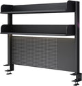 Pegboard Wall Organizer Panels.Clamp-On Desk Shelf, Adjustable Pegboard Workstation Extender, Office & Gaming Desk Accessories, Privacy Panel, 31.5in Black Desktop Shelving System by Unknown