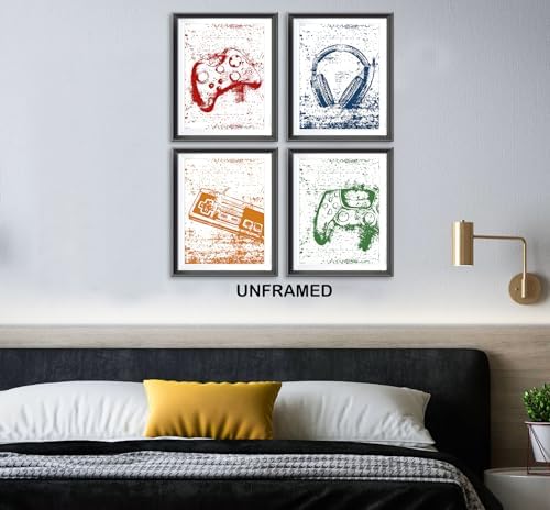 Retro Video Game Gaming Poster Prints for Home Boys Room Playroom Decor,Black And White Video Game Decorations Prints Wall Art Unframed 4pcs 12x16inches,Gift for Gamer Boys Gaming Love (12x16) - Image 4