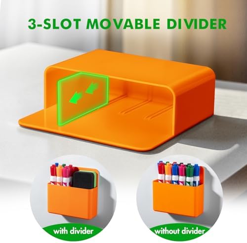 2 Pack Magnetic Pen Holder Cup for Whiteboard, Classroom Supplies - Image 3