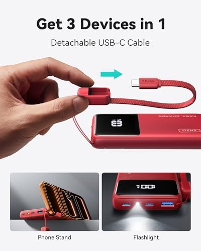 INIU Power Bank, Compact 10000mAh 45W PD Fast Charging Portable Charger - Image 4