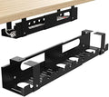 2PACKS Cable Management Under Desk Tray Adjustable Large Under Table Cord Wire Organizer for Standing Desk by GOME