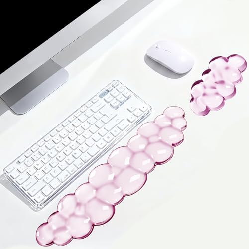 Cloud Wrist Rest Gel Set — Ergonomic Cloud Wrist Rest Keyboard and Mouse, Non-Slip Desk Accessories for Office and Home（Pink） by Calendar2025-2026