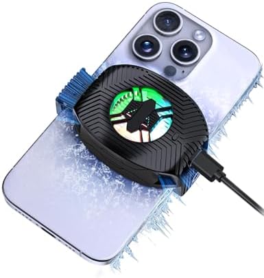Phone Cooler for Gaming, Mobile Cell Phone Cooling Fan Radiator for iPhone Android Smartphone Live Streaming by Unknown