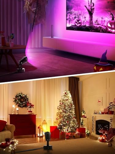 ZUCKEO LED Spot Lights Indoor RGB Up Lights with Remote, 120V 10W Uplighting Indoor Spotlight Plug in, 4.92FT Code Accent Flood Light Color Changing Landscape Lighting for Christmas Halloween(4Pack) - Image 6