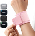 CAMBIVO 2 Pack Wrist Brace for Carpal Tunnel with wraps, Pink | Wrist Support, Adjustable Wrist Wraps for Weightlifting, Tendonitis, Pain Relief, Sleeping, Night, Gym, Neoprene, Both Hands by CAMBIVO