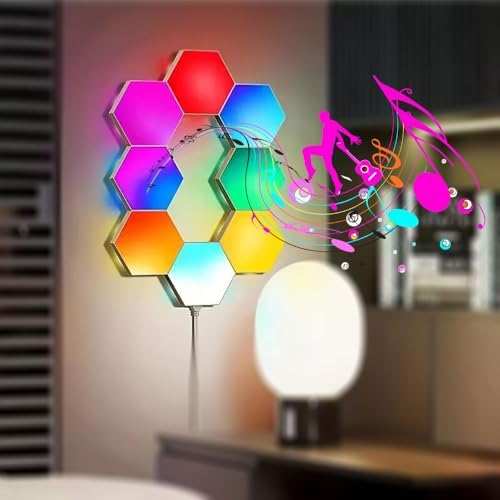 Vcwtty Music Sync Hexagon Light Panels, 13 Colors, 10 Pack by VcwttyUS