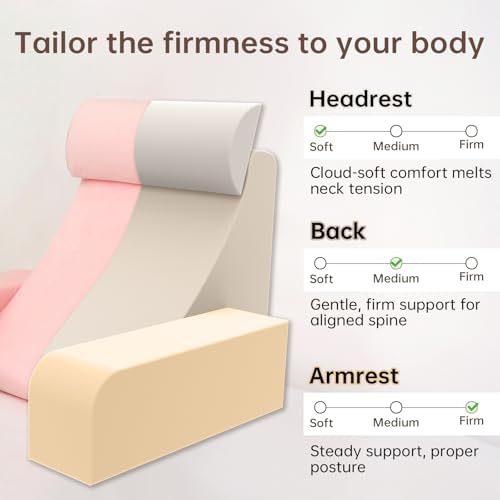 ENITYA 19" Reading Pillow for Bed with Firm Back Support & Big Pockets - Image 4