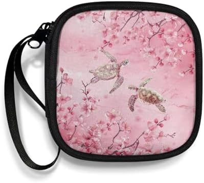 Cherry Blossom Turtle Carrying Earphone Case Pouch Storage Bag Holder-Earbud Case Headphones Storage Bag Pouch for Headphone, Bluetooth by Unknown