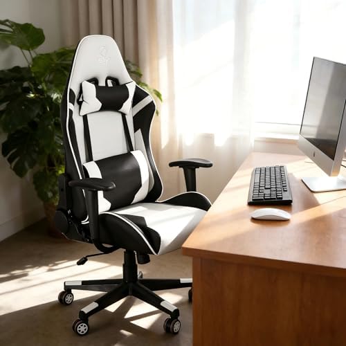 Gaming Chair,Video Game Chair with Massage Lumbar Support | Ergonomic Computer Chair Height Adjustable with Swivel Seat and Headrest - Image 2