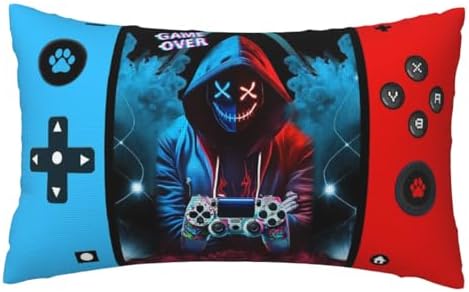 Gamer Gifts for Teen Boysm, Gaming Boy Room Decor, Gaming Accessories for Teen Boy, Gamer Pillow Case Flannel Material，20x12 inches 1-Pack ((No Inserts) by Jvycjlu