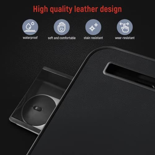 Laptop Desk for Bed, Lap Desks Trays with Double Storage Drawers, Adjustable Premium Leather Laptop Stand with Extra Drawstring Bag, Foldable Lap Table for Eating, Working, Writing and Drawing - Image 2