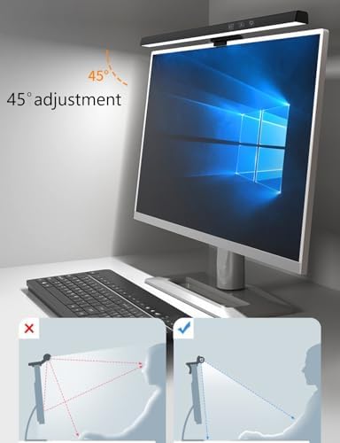 Computer Monitor Lamp, Screen Monitor Light Bar for Eye Caring, Screen Monitor Light Bar with Backlight for Eye Caring, E-Reading LED Task Lamp with Dimming Adjustment, Perfect for Reading and Study - Image 3