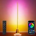 Keepsmile Smart RGB LED Corner Floor Lamp,172 LEDs Bright Standing Lamps for Living Room with APP and Remote,Modern Floor Lamp with Music Sync and 16 Million Colors, Ambient Lighting for Bedroom Gold by KEEPSMILE
