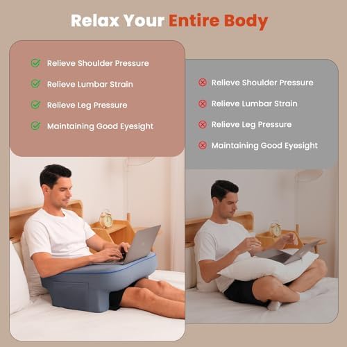 Reading Pillow,Lap Desk Pillow for Laptop - Image 4