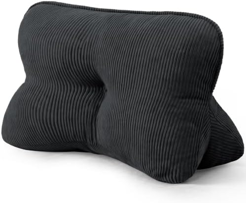 Lumbar Support Pillow Back Pain – Corduroy Reading Pillow Bed Sofa Chair by SCNUT
