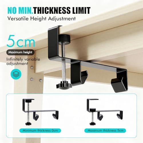 No Drill Under Desk Cable Management Tray - 36" Premium Fabric Cord Organizer for Table - with Silicone Pads & Cable Ties & Sticky Notes - Supports Up to 30lbs for Office & Home - Image 4