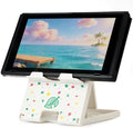 Tscope Foldable Switch Stand for Nintendo Switch/Switch 2/Lite/OLED, Adjustable Compact Portable Holder, Cute Leaf Design Gaming Stand Accessories (White) by Tscope