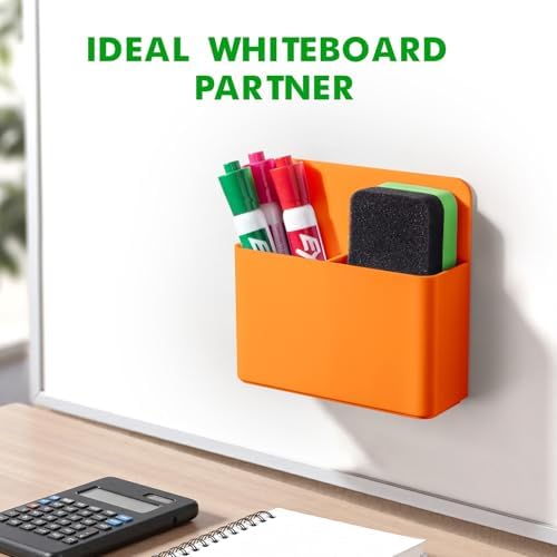 2 Pack Magnetic Pen Holder Cup for Whiteboard, Classroom Supplies - Image 4