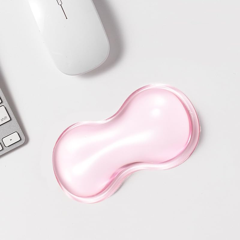 Clear Gel Wrist Rest for Keyboard, Keyboard Wrist Rest for Typing Pain Relief, Ergonomic Keyboard Arm Rest, Suitable for Office, Gaming, Computer, Laptop - Pink - Image 6