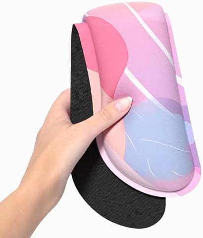 Dapesuom Enlarge Keyboard Wrist Rest, Memory Foam Wrist Cushion for Desk Mats Support, Typing Pain Relief Keyboard Mouse Pad Rests Set with Non-Slip Base for Gaming Laptop Computer, Purple Abstract - Image 3
