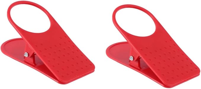 STOBAZA 2pcs Table Cup Clip Random Color Clamp for Office and Home Use Holds Standard Cans Glasses and Cups Plastic and Construction for Restaurants and Dining Tables by EaseLiving