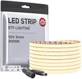 BTF-LIGHTING 3mm Width Ultra Thin COB LED Strip Light Warm White 3000K by BTF-LIGHTING