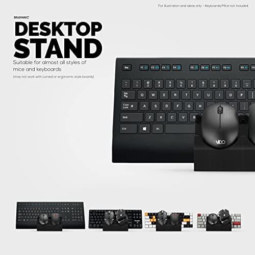 BRAINWAVZ Desktop Keyboard & Dual PC Mouse Stand Holder, Suitable for Small Or Large Keyboards, Gaming & Office Mice - Organize Your Work Or Game Space and Keep it Clutter-Free (DK03) - Image 7