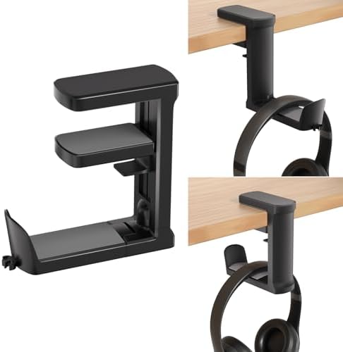 Headphone Holder Adjustable Clamp-on Headphone Hook by Unknown