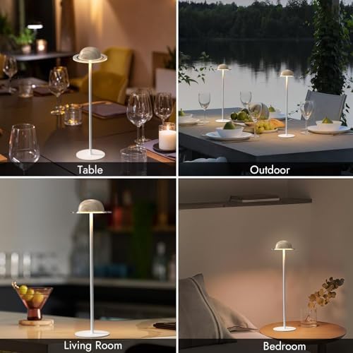 Saturn Rings Battery Operated Lamp- Remote Control, Touch Control, Inspiration from Saturn's Rings, Dynamic Table Lamps, East to Assemble, Sturdy Metal - Image 6