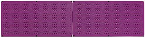 Wall Control Pegboard Rack Horizontal Metal Pegboard Garage Tool Storage Pack - Two 32-Inch Wide x 16-Inch Tall Easy To Install Peg Boards (Purple) - Image 2