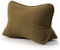 Pat. Pend. Corduroy Triangle Back Pillow with Lumbar Support, Sitting Support Cushion for Bed or Sofa, Relaxing Backrest Pillow, Martini Olive by Ailuteie