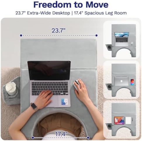 Lap Desk Pillow for Laptop, Foldable Ergonomic Reading Pillow for Gaming - Image 4