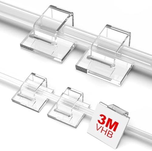 TidyHelper 100 PCS Outdoor Light Clips Clear, Small & Large Cable Clips by TidyHelper