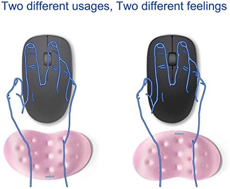 BRILA Ergonomic Memory Foam Mouse Wrist Rest Support Pad Cushion for Computer, Laptop, Office Work, PC Gaming - Massage Holes Design - Wrist Pain Relief (Pink Mouse Wrist Rest) - Image 2