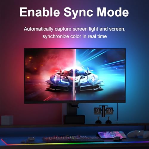 MIHEAL Gaming Monitor Light, Backlight with Screen Color sync Effect for 24inch Computer Monitor, Compatible with Windows - Image 5