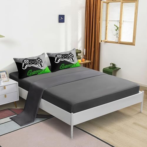6 Pieces Gaming Bedding Set Full Size for Boys Gamer Comforter Set for Boys Girls Kids Teens 6 Piece Bed in A Bag Video Game Bedding for Gamer Room Decorative Full51 - Image 4