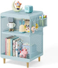 SYKIARIOL Kids Nightstand for Girls, 3-Tier Storage Shelf, Mint Green by SYKIARIOL
